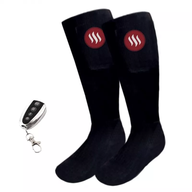 Calcetines deportivos Glovii GQ2M con elemento calefactor integrado, talla M, negro, transpirables, mezcla de algodón y elastano