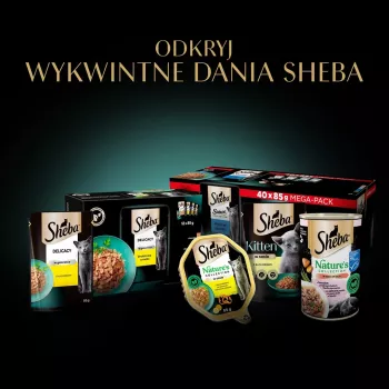Comida húmeda para gatos Sheba Selection Select Slices variedades de ave, 40 x 85 g latas, 7,8 % de proteína, 4,8 % de grasa