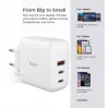 Cargador de pared ultrarrápido AUKEY PA-B6S blanco Omni a Mix GaN