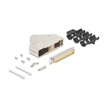 DeLOCK 67136 Conector macho de cable D-Sub 37 pines plata conector macho