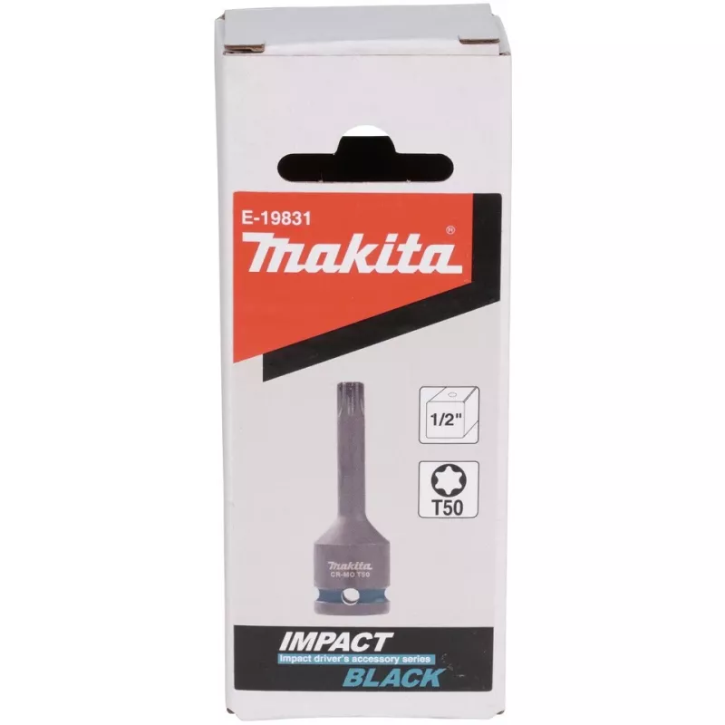 makita Impact Black 1/2 Torx vaso de llave de tubo Tamaño: T50 Longitud: 78,0 mm (E-19831)