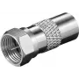 Goobay 67319 conector de cable conector macho F > conector hembra coaxial F acero inoxidable (67319)