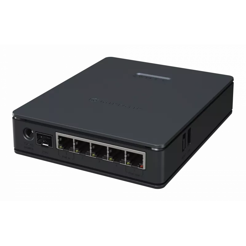 Router MikroTik hAP ax S — Doble banda 2,4/5 GHz, 1800 Mbit/s, 5x Ethernet (incl. 2,5G), PoE, negro