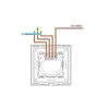 Interruptor de pared táctil Spring 3 interruptores cristal blanco — Modelo 0