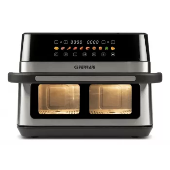 Freidora G3 Ferrari G10223 doble 12 L de pie 2200 W freidora de aire negro, acero inoxidable
