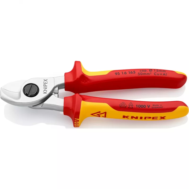 Knipex 95 16 165 cizalla para cables aislada, 165 mm