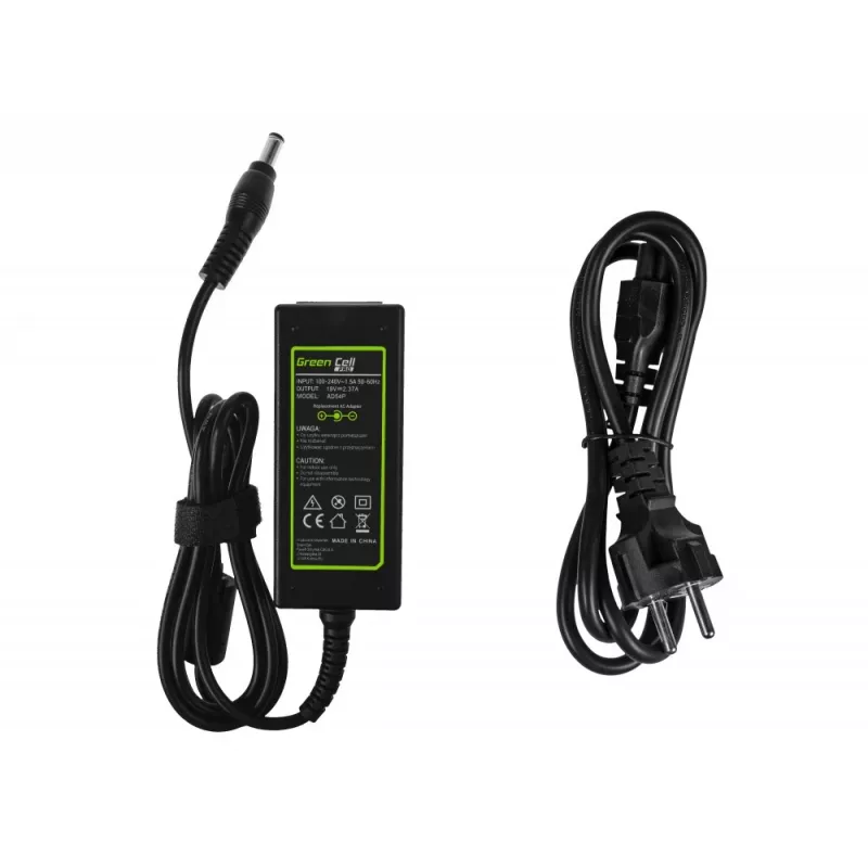 Fuente de alimentación Green Cell AD54P para Toshiba Satellite 19V 2.37A 45 W negro