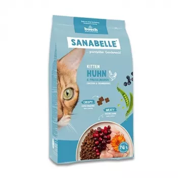 Comida seca para gatos Bosch Sanabelle Life Kitten — Pollo y arándanos rojos, 8 kg, alimento completo para gatitos, 34% proteína, 21% grasa