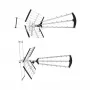 Antena DVB-T exterior/interior LIBOX LB2000 con amplificador de 69 dB, doble polarización, 174–790 MHz, aluminio/negro