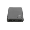 Batería portátil Extralink EPB-098B 10000 mAh, LiPo, 2× USB-A + 1× USB-C, negra