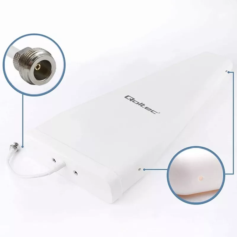 Antena Qoltec 57043 4G LTE DUAL | 14 dBi | omnidireccional | exterior