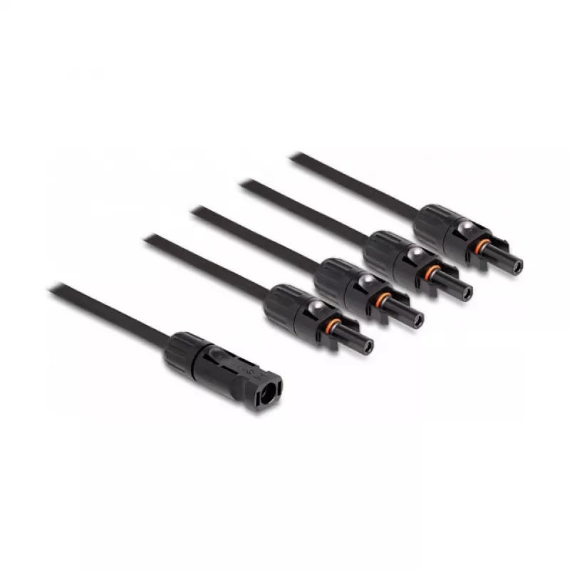 Divisor de cable DeLOCK DL4 cable divisor solar 1 x conector macho a 4 x conector hembra 50 cm negro