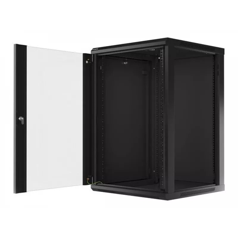 Armario rack de pared LANBERG WF01-6618-10B, 18U, 600×600×907 mm, negro, 60 kg