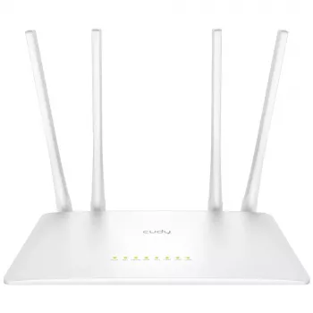 Router de sobremesa Cudy WR1200 doble banda Wi‑Fi 5 (802.11ac) 867 Mbit/s, 4x RJ‑45 LAN, blanco