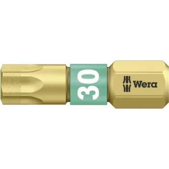 Bit Torx Wera 867/1 BDC TX30x25, acero para herramientas con recubrimiento de diamante, longitud 25 mm