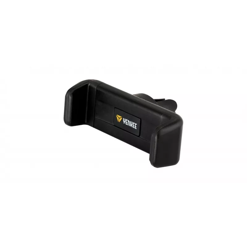 Soporte para móvil de coche YENKEE YSM 201BK — soporte para rejilla de ventilación, ángulo ajustable, negro, apto para teléfonos de hasta 6,5 pulgadas, 50–85 mm