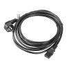 Cable de alimentación LANBERG CA-C13C-11CC-0050-BK – 5 m, conector hembra C13 a CEE7/7, C13 en ángulo