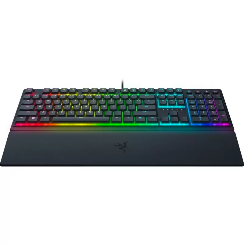 Razer Ornata V3, interruptores meca-membrana, 10 zonas de iluminación Razer Chroma RGB, Ultrapolling de 1000 Hz, teclas retroiluminadas, reposamuñecas soft-touch - distribución alemana