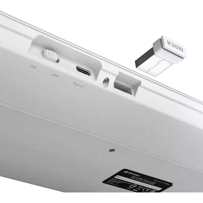Sharkoon OfficePal K30W Blanco DE-Layout Rubberdome
