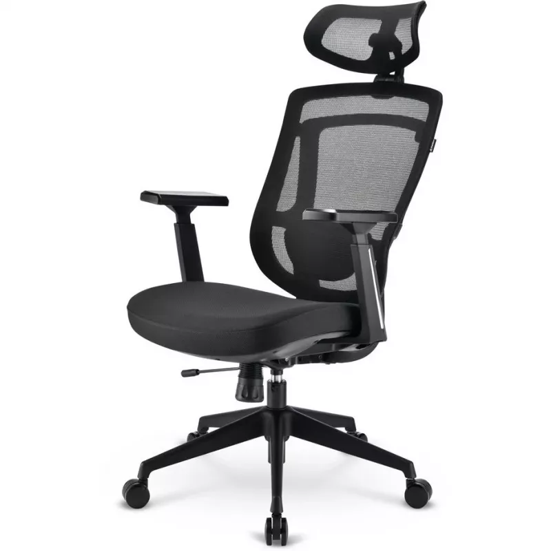 Silla de oficina Sharkoon OfficePal C20 asiento acolchado respaldo de malla negro