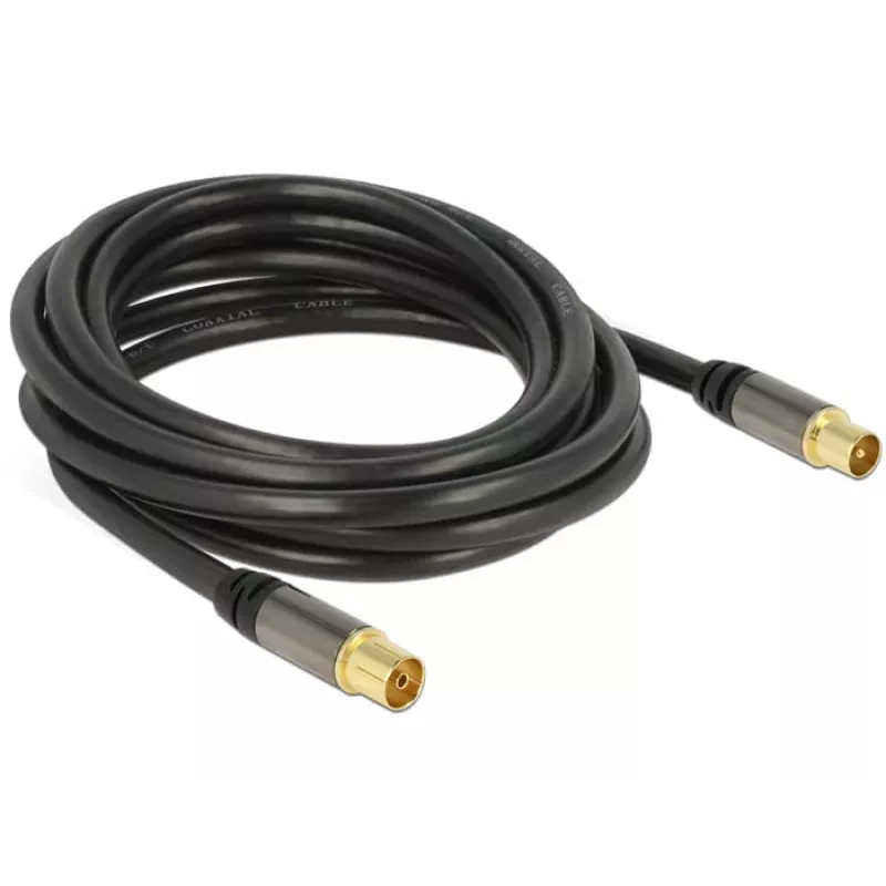 Cable coaxial DeLOCK 88924 IEC RG-6/U 3 m negro