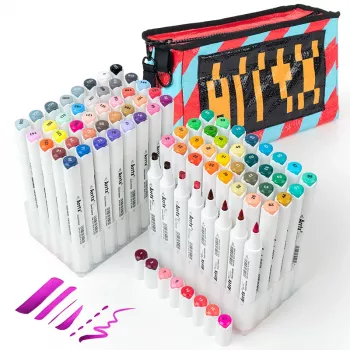 Rotuladores de doble punta Arrtx Oros — 80 colores, rotuladores de doble punta para dibujo y lettering