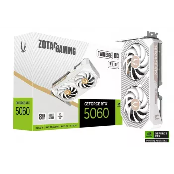 Tarjeta gráfica Zotac GAMING GeForce RTX 5060 Twin Edge OC White Edition 8GB GDDR7