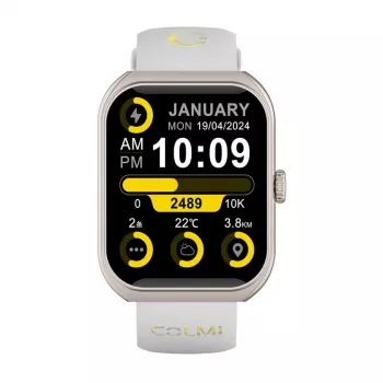 Smartwatch Colmi P86 oro con Bluetooth y medidor de frecuencia cardíaca