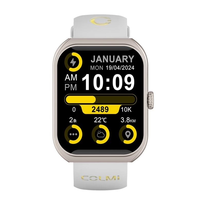 Smartwatch Colmi P86 oro con Bluetooth y medidor de frecuencia cardíaca
