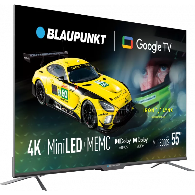 Blaupunkt Mini TV LED | 55MCG8000S | 55 pulgadas | Smart TV | Google TV | Negro