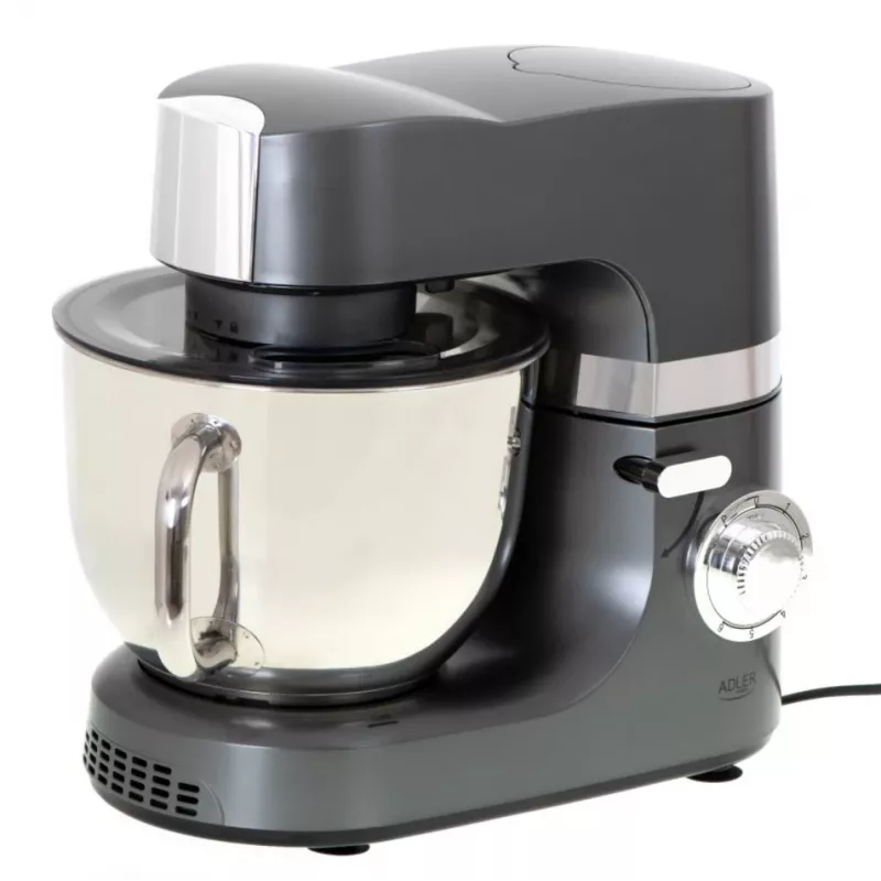 Robot de cocina Adler AD 4221 — bol de acero inoxidable de 7 L, 1200 W, 6 velocidades, batidor planetario