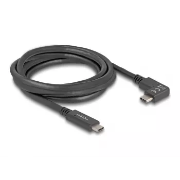 Cable USB DeLOCK USB Type-C macho a USB Type-C macho en ángulo 2 m 5 Gbit/s 4K PD 60 W