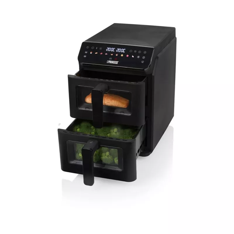 Princess Double Stack Airfryer | 182490 | Potencia 3000 W | Capacidad 11,2 L | Negro