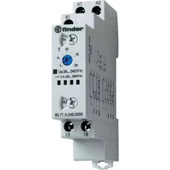 Relé de tiempo multifunción Finder, salida de semiconductor 80.71.0.240.0000 80.71.0.240.0000 24 - 240 V DC/AC 1 contacto cerrado 1 A 2 (80.71.0.240.0000)