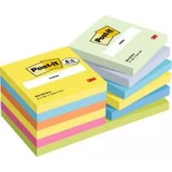 3M Post-it Notas adhesivas Notes 76x76mm 654-TFEN-P8+4 surtido 12 uds./paquete