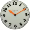Reloj de pared NeXtime 8152 Girl, Ø43 cm, blanco/gris/negro/naranja
