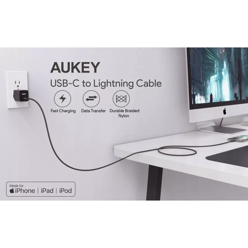 AUKEY CB-CL03 2 m Negro