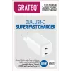 GRATEQ OLOS cargador de pared PD/PPS, 2x USB-C, GaN, 65 W