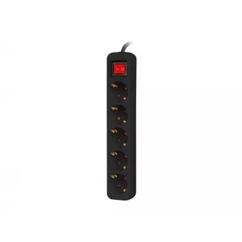 Alargador de corriente Lanberg PS1-05F-0300-BK 3m 5 tomas interior negro