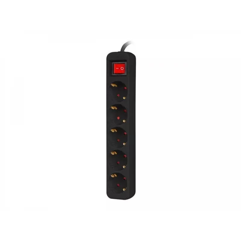 Alargador de corriente Lanberg PS1-05F-0300-BK 3m 5 tomas interior negro