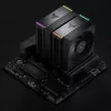 Disipador CPU Jonsbo HX6280 PWM RGB 130 mm, negro