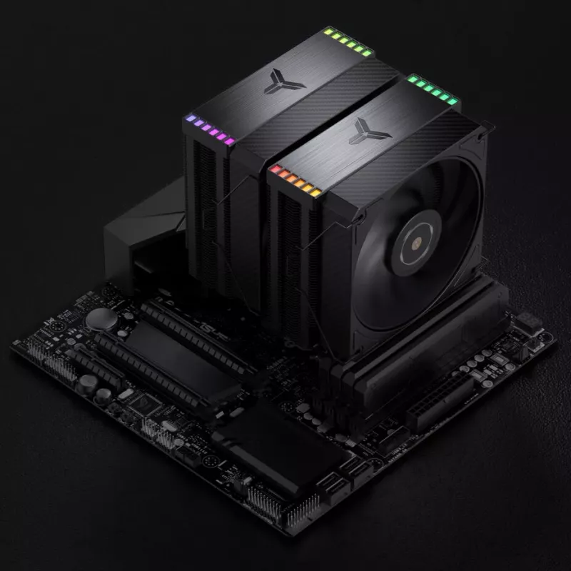 Disipador CPU Jonsbo HX6280 PWM RGB 130 mm, negro
