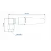 Antena LTE Teltonika 003R-00296, 5dBi, conector macho SMA, acodada