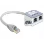 DeLOCK 65441 duplicador de puerto RJ45, splitter Ethernet 100Base-TX, 1x RJ-45 (macho) a 2x RJ-45 (hembra), 15 cm