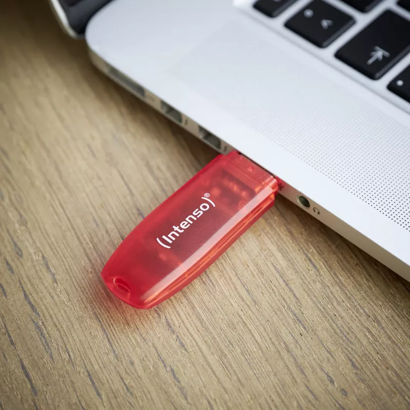 Memoria USB Intenso 128 GB USB Type-A 2.0 Rojo Transparente