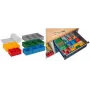 Cajas de inserción de almacenamiento allit EuroPlus Insert 63/22 set de poliestireno de alta resistencia a los impactos