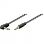 Wentronic Goobay Cable de conexión jack 3,5 mm, negro, 1,5 m - conector jack 3,5 mm (3 polos, estéreo) → conector jack 3,5 mm (3 polos, estéreo) 90° (67784)