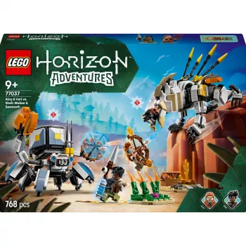 LEGO Set Horizon Adventures 77037 – Aloy y Varl vs. Shell-Walker y Sawtooth, 768 piezas, 2 minifiguras