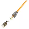 Conectores RJ45 Cat 6, 6A, 7 apantallados, paquete de 50 uds.