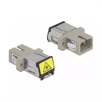 Acoplador de fibra óptica DeLOCK 86889 SC simplex hembra a SC simplex hembra multimodo beige